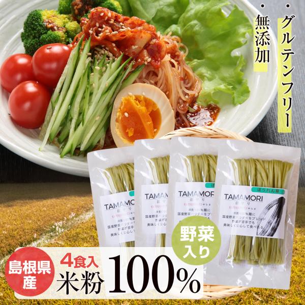 10割米粉麺 TAMAMORI （かぼちゃ にんじん ほうれん草が選べる）4食入 小麦粉不使用 グル...