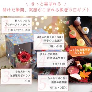プリザーブドフラワー&和菓子セット 縁雫 送料無料の詳細画像2