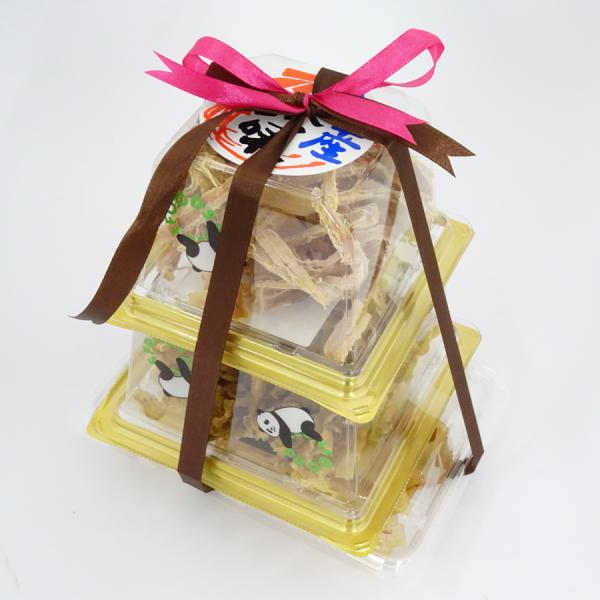 あたりめ・焼きえいひれ・焼ひも珍味3点セット ※リボンの色はおまかせになります。