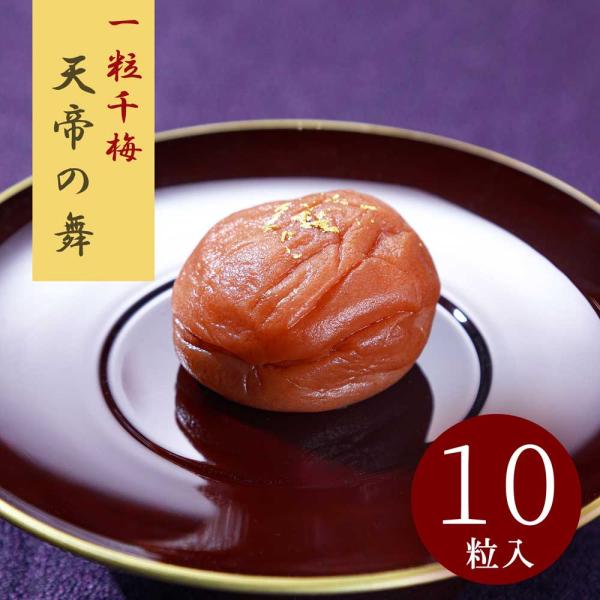 ギフト　紀の里食品　極選の梅　天帝の舞　10粒入　塩分約9％　※化粧箱入、包装済商品　紙袋有（要・不...