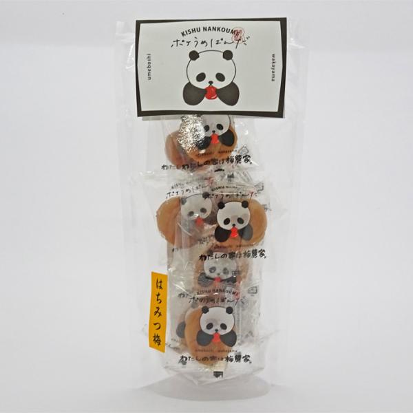 ぷらむ工房 紀州南高梅　ポケうめパンダ　はちみつ梅　10粒　（梅製品税込6,000円以上で送料無料　...