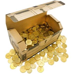 ベルギー産 コインチョコレート パーティ 宝箱 里帰り