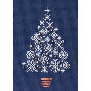 Bothy Threads クロスステッチ刺繍キット "Christmas Card - Snowflake Tree" CDX54 (スノーフレークツリー) ボシースレッズ 【海外取り寄せ/納期40〜80日程度】｜torii