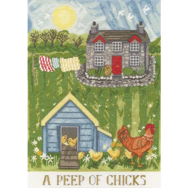 Bothy Threads クロスステッチ刺繍キット "A Peep Of Chicks" XDD1...