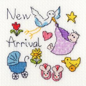 Bothy Threads クロスステッチ刺繍キット "Greeting Card - New Baby" XGC6 (ニューベビー) ボシースレッズ 【海外取り寄せ/納期40〜80日程度】｜torii