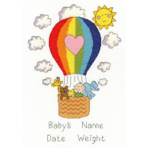 Bothy Threads クロスステッチ刺繍キット "Balloon Baby" XNB8 (バースサンプラー) ボシースレッズ 【海外取り寄せ/納期40〜80日程度】