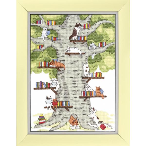 CHARIVNA クロスステッチ刺繍キット BT-236 "Library in the fores...