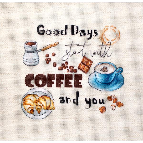 LETISTITCH クロスステッチ刺繍キット No.927 &quot;Coffee Time&quot; (コーヒー...