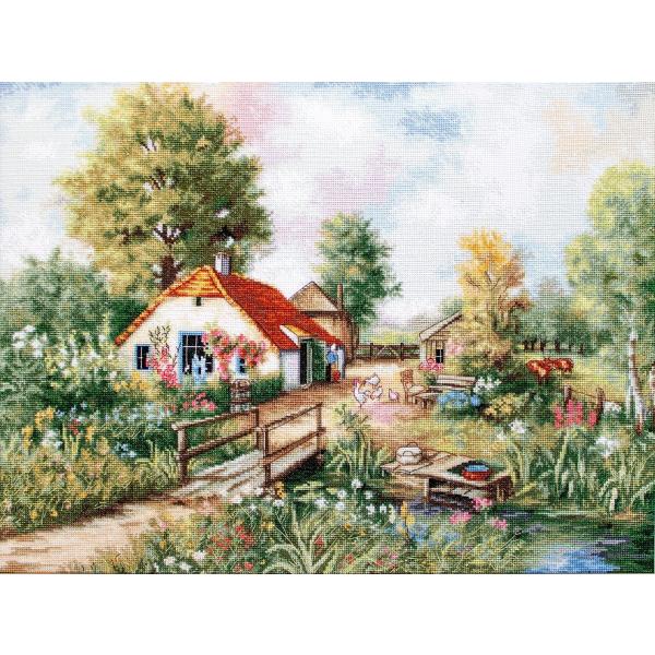Luca-S クロスステッチ刺繍キット BU4011 "Village landscape" (村の...
