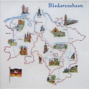 OOE クロスステッチ刺繍キット 33001 地図 Niedersachsen　ニーダーザクセン 【取り寄せ/納期40〜80日程度】  ドイツ