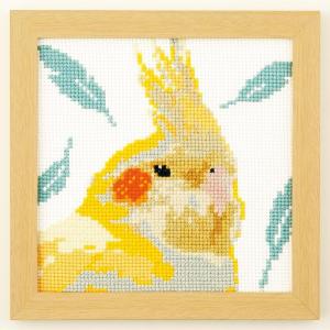 Olympusクロスステッチ刺繍キット 7551 "インコ （オカメインコ）" オリムパス かわいいアニマル｜torii