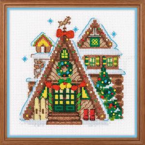 RIOLISクロスステッチ刺繍キット No.1660 "Winter Cabin"   クリスマス Christmas Xmas