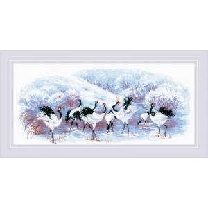 RIOLISクロスステッチ刺繍キット No.1806 "Japanese Cranes"
