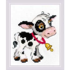 RIOLISクロスステッチ刺繍キット No.1902 "Calf with a Bell"