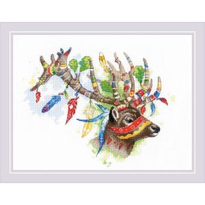RIOLISクロスステッチ刺繍キット No.1940 "Noble Deer"