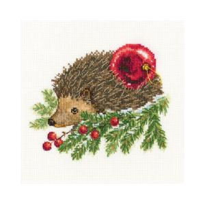 RTO クロスステッチ刺繍キット C269 "Hedgehog decorating Christmas tree" (クリスマスツリー飾り ハリネズミ) 【海外取り寄せ/通常納期40〜80日程度】｜torii