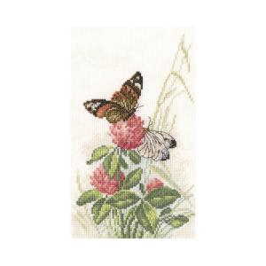 RTO クロスステッチ刺繍キット M521 Butterflies on clover (クローバーにとまる蝶)の商品画像