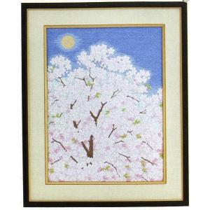 東京文化刺繍キット BSK-034 "おぼろ月夜" 【3号】 【花・植物】 桜 夜桜｜torii