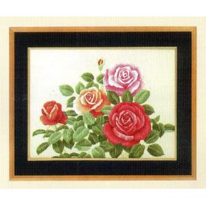 東京文化刺繍キット BSK-074 "ばら五輪" 【3号】 【花・植物】 ばら 薔薇｜torii