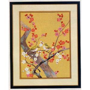 東京文化刺繍キット BSK-158 "紅梅白梅" 【3号】 【花・植物】 【花鳥】 【動物】｜torii