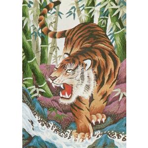 東京文化刺繍キット BSK-239 "猛虎 流" 【6号】 【動物】 虎 トラ とら Tiger｜torii