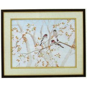 東京文化刺繍キット BSK-033  "春うらら" 【3号】 【動物】 【花・植物】 【花鳥】｜torii