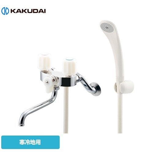 浴室水栓 寒冷地仕様 カクダイ 139-801K 2ハンドルバスシャワー混合栓(壁付) 2ハンドルシ...