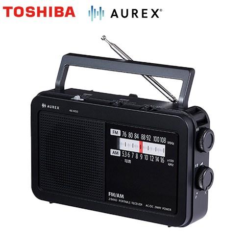 LEDライト付きホームラジオ AUREX オーディオ 東芝 AX-HR50(K) 声くっきり機能 ブ...