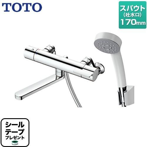 浴室水栓 スパウト170mm TOTO TBV03401J 壁付サーモスタット混合水栓【在庫なし時後...
