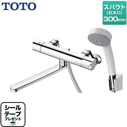 浴室水栓 スパウト300mm TOTO TBV03408J 壁付サーモスタット混合水栓【在庫なし時後...