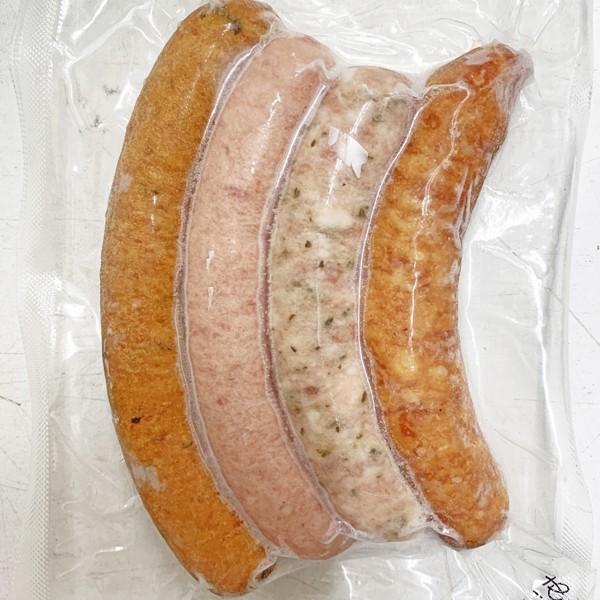 ウィンナー バラエティーセット 1パック(4種4本)(ニンニクウインナー、ミルクウインナー、バジリコ...