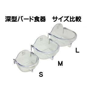 クリア深型バード食器(L) SANKO 鳥用食器の詳細画像5