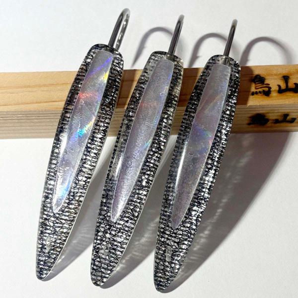 弓角ルアー 11〜11.5cm 鳥山漁具 トローリングルアー  オーロラ3Dシルバー 3個 サワラ ...