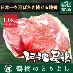 鶏肉 国産 地鶏 ブランド鶏 プレゼント ギフト 取り寄せ 御祝 お礼 阿波尾鶏 もも肉 1.0kg