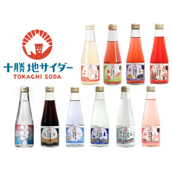 十勝地サイダー 10種類 12本セット 送料無料 / 十勝 地サイダー 北海道 十勝 サイダー お取...