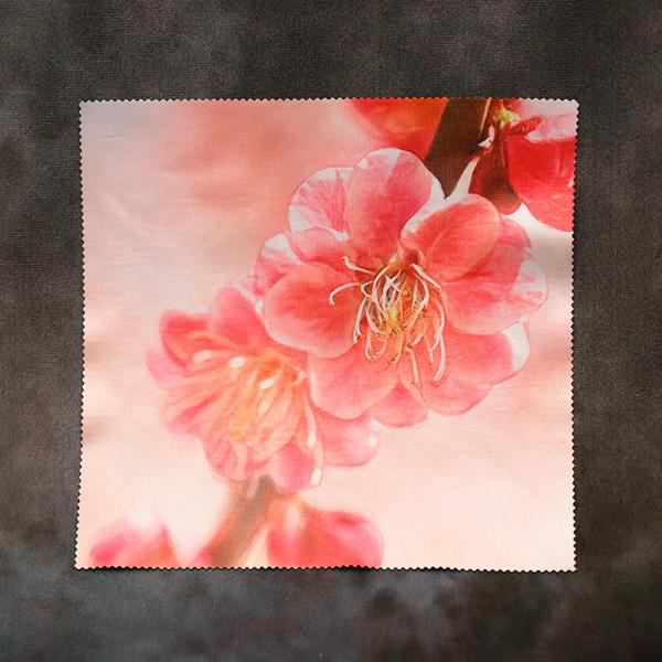 【梅の花 桃】クリーニングクロス・メガネ拭き