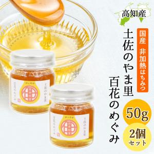 日本ミツバチ 蜂蜜 50g 2本セット 安和 奥四万十産 はちみつ ハチミツ 無添加 非加熱 高知産 日本製 国産 土佐のやま里 百花のめぐみ 送料無料 あすつく