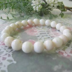 白珊瑚 しろさんご サンゴ ブレスレット 小玉 ナチュラルコーラル