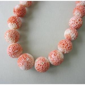 豪華・大粒】 桃珊瑚す玉のネックレス /センター22.9ミリ/SILVER