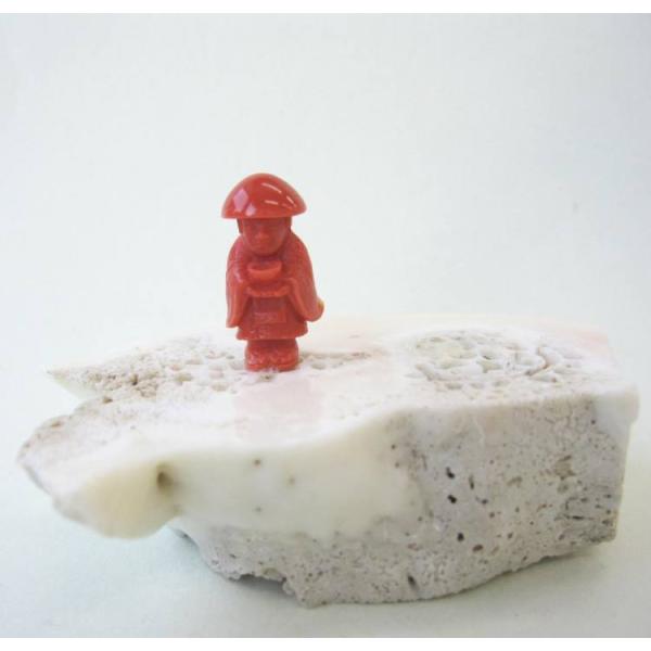 桃珊瑚 弘法大師 置物 ミッド珊瑚台 飾り 御守 風水 宝石サンゴ 珊瑚婚 還暦 誕生日 御祝 厄除...