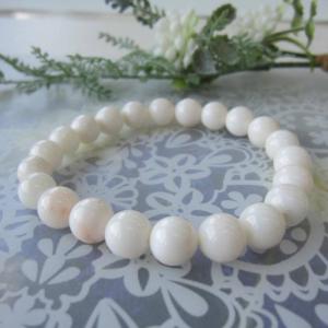 白珊瑚 しろさんご サンゴ ブレスレット 小玉 ナチュラルコーラル