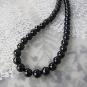 黒珊瑚 ネックレス 8mm玉 内径40cm ブラックコーラル パワーストーン