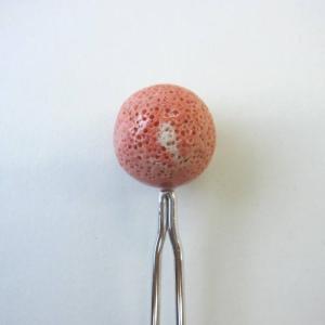 桃珊瑚す玉のべっ甲かんざし（26.5×28.5ミリ）/簪/鼈甲/和小物/髪飾り 