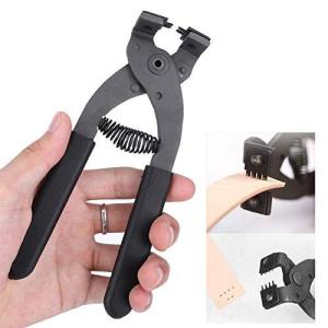 レザークラフト工具 菱目打ち レザーパンチ 4mm ピッチ 革道具 穴あけパンチ 静音 使用便利