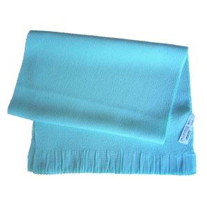 正絹ちりめん帯揚げ水色 3枚まで 着物 小紋 紬 パッチワーク