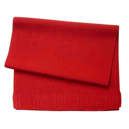 着物屋 訳あり 正絹ちりめん帯揚げ （赤）無地 着物 きもの おしゃれ フォーマル パッチワーク 手...