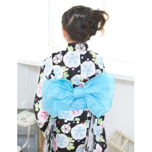 送料無料 小町kids 浴衣・兵児帯セット(黒...の詳細画像2