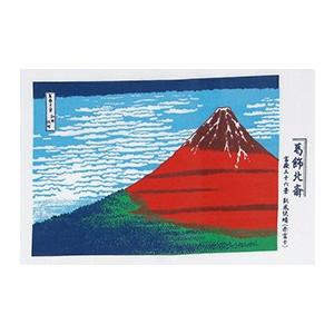 踊り衣裳【五十三次手拭 し印】葛飾北斎 赤富士...の詳細画像1