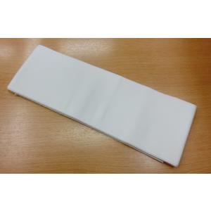 　訳あり 男物角帯 正絹（白） 無地 単衣 浴衣帯