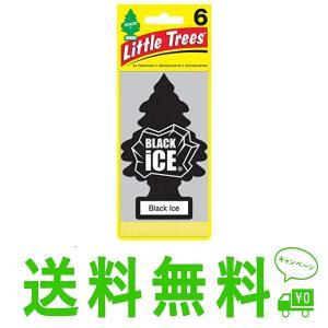 6 リトルツリー エアフレッシュナー Black Ice 6pac6枚セットLittleTree 芳香剤 ブラックアイス6枚組｜toshichan-shop